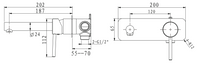 Bath Mixer CHROME PSWM01