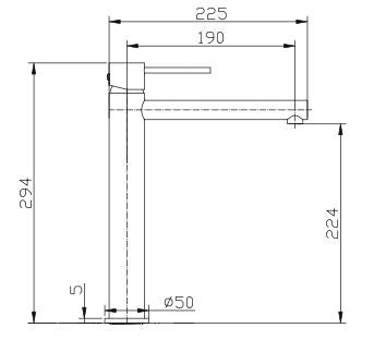 Tower Basin Mixer CHROME PTBM01