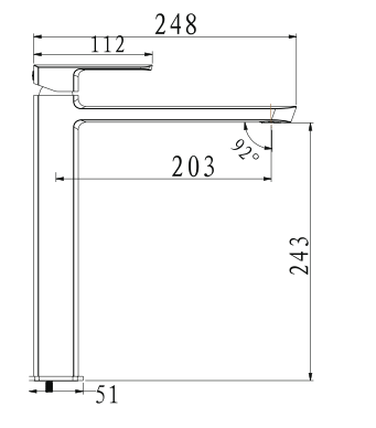 Tower Basin Mixer CHROME PTBM03