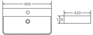 Ultra Slim Gloss White Fine Ceramic-Wall Hung PW6042