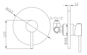 Wall Mixer CHROME PWM01