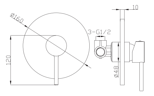 Wall Mixer CHROME PWM01