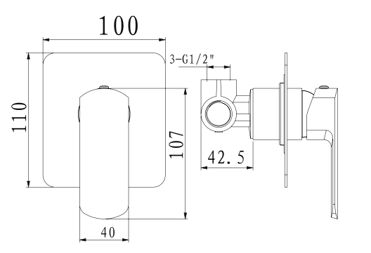 Wall Mixer CHROME PWM03