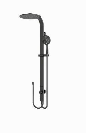 RAIN ROUND SHOWER SET (DOUBLE HOSE) YSW2813-05B MATT BLACK