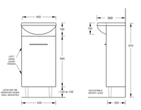 KP450_White High gloss painting MDF  Vanity RS4635L-L