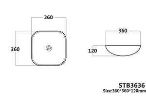 Solid Surface Basin STB3636