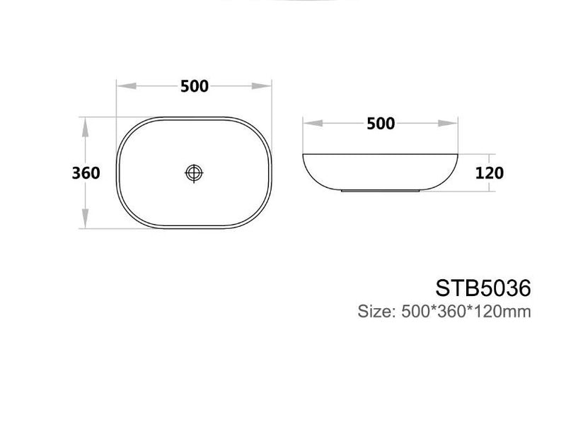 Solid Surface Basin STB5036