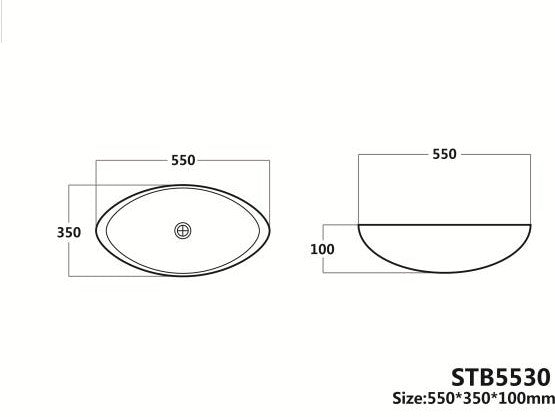 Solid Surface Basin STB5530