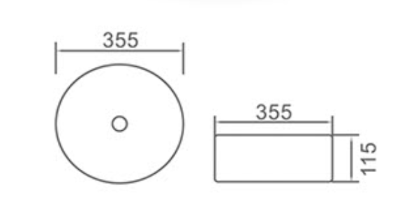 Fine Ceramic Basin Shine White PA3636W