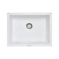 TWM6145-W 610 x 457 x 205mm Carysil White Single Big Bowl Granite Kitchen-Laundry Sink Top-Flush-Under Mount AQ