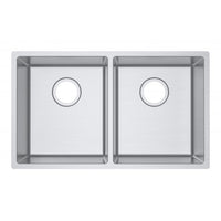 TWMPS740 740x440x200mm 1.2mm Handmade Double Bowls Top-Undermount Kitchen-Laundry Sink AQ