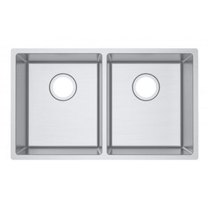 TWMPS740 740x440x200mm 1.2mm Handmade Double Bowls Top-Undermount Kitchen-Laundry Sink AQ