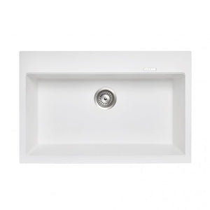TWMW780-W 780 x 510 x 220mm Carysil White Single Bowl Granite Stone Kitchen Sink Top-Under Mount AQ