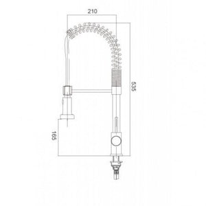 CH1017.KM Tall Spring Chrome Pull Out Kitchen Sink Mixer Tap AQ