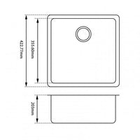 WH4242.KS White Granite Quartz Stone KitchenLaundry Sink Single Bowl TopUnder Mount 422422203mm AQ