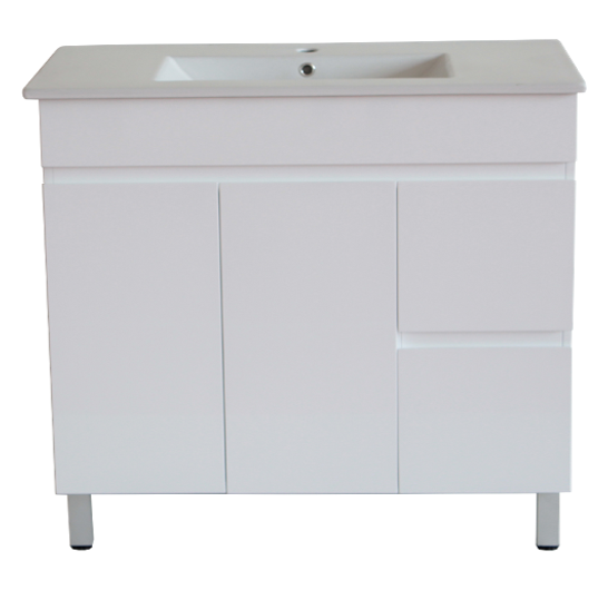 White ployurethane MDF – Narrow Vanity MF93RLG-L