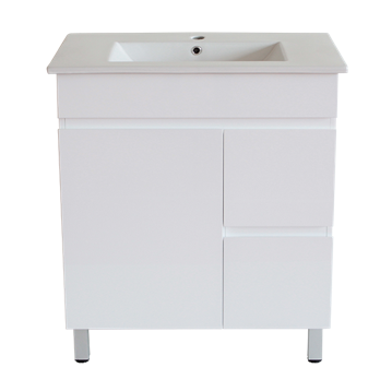 MF73RLG-L White ployurethane MDF – Narrow Vanity