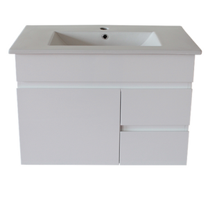 White ployurethane MDF – Standard Vanity MF74RWH-L