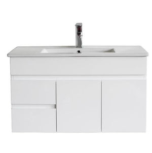 White ployurethane MDF – Standard Vanity MF94LWH-L