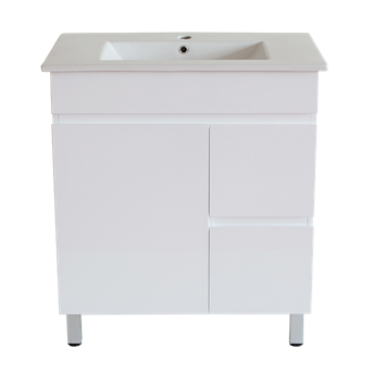 White ployurethane MDF – Standard Vanity MF74RLG-L