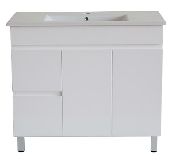 White ployurethane MDF – Standard Vanity MF94LLG-L