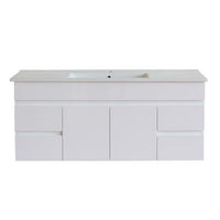 White ployurethane MDF – Standard Vanity MF124WH-1