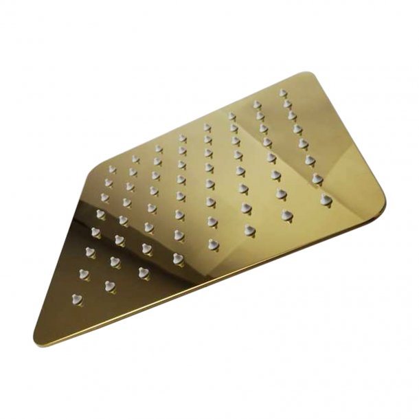 YG0100.SH 200mm 8' Stainless Steel 304 Yellow Gold Super-slim Square Rainfall Shower Head AQ