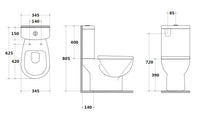 Zion Closed Couple Toilet Suite Zion-S ZS009